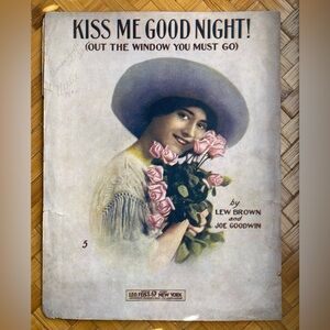 Antique sheet music intact ephemera 1920s